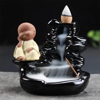 Den Lille Munk Keramiske Stick Røgelse Indehaveren Tilbagestrømning Røgelse Brænder Home Decor Aromaterapi Buddha Pande!