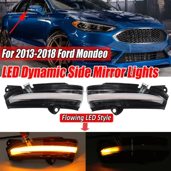 2stk Bil Dynamisk Sekventiel LED blinklys Lygter Side Spejl-Lys Indikator For For Ford Mondeo Til Fusion 2013-2018