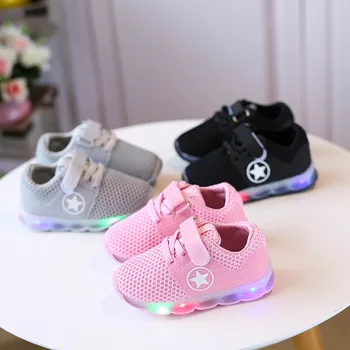 Størrelsen 21-30 Børn er Tændte Sko Fyldt sko Børn Glødende Sneakers Børn Sneakers til Drenge, Piger Lysende Sneakers med Lys