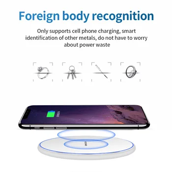 Qi Trådløse Oplader Til iPhone 8 Plus XR XS 11 Pro Max For Samsung Galaxy Note 9 S8 S9 Plus 10W Hurtig Trådløs opladning Modtager