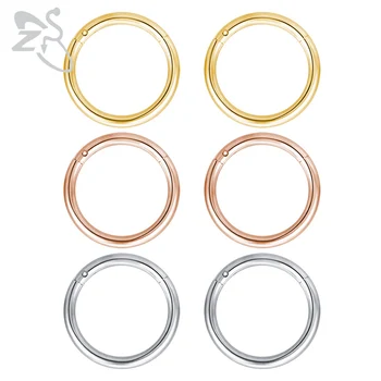 ZS 18G Kirurgisk Stål Næse Ringe Steg 6 Stk Guld/Sølv Farve Næse Ring for Kvinder Indiske Piercing Smykker Tilbehør