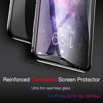 CAFELE Fuld Hærdet Glas til iPhone X XS Antal XR Screen Protector til iPhone X 5.8 6.1 6.5 tommer Ultra Tynd Fuld Dækket Film