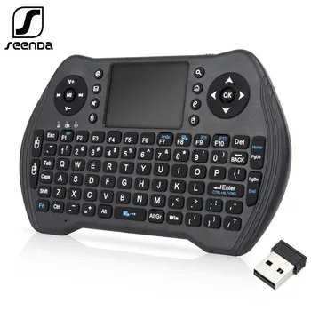 SeenDa 2,4 Ghz Trådløse Tastatur til Android, Smart TV Boks Bærbar computer Windows Med Mini Touchpad keyboard 3 Backlits engelsk, russisk