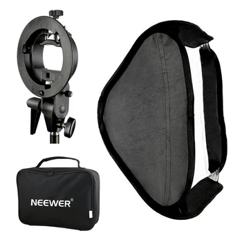 Neewer Foto Studio Softbox med S-type Speedlite Flash Beslag holderen og bæretaske til Produkt Fotografering