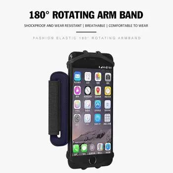 180° Roterende Kører Armbind Mobiltelefon Holder Vandtæt Håndled Band Bag Cover Sport Udendørs Telefonholder Tilbehør