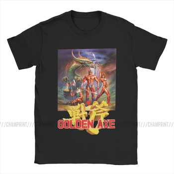 Golden Axe Streets Of Rage T-Shirt til Mænd Ren Bomuld Vintage T-Shirts, Retro Axel Blaze Kæmper Spil Tees Korte Ærmer 6XL