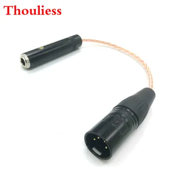 Thouliess 10CM 8 kerner i en Enkelt Krystal Kobber, 4-Pin XLR han Afbalanceret til 6,35 mm 1/4 Kvindelige Audio Adapter Kabel