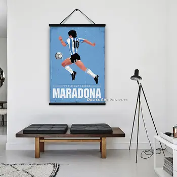 Lærred fodboldlegende Maradona Billeder Hjem Dekoration Malerier Plakat HD Udskriver Væg Kunst, Modulære Stue Indrammet