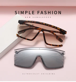 Plast Goggle Overdimensionerede Solbriller Kvinder Square Brand Designer Stor Ramme Solbriller Til Kvinder Oculos De Sol Feminino