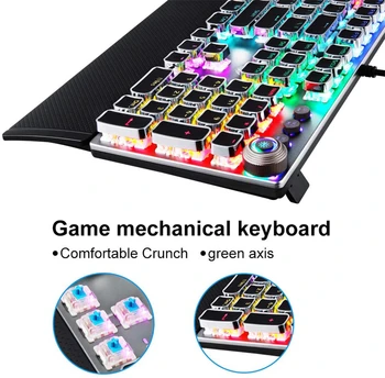 NY AULA Mekanisk Tastatur Sort/Blå/Rød/Brun Skifte Gaming-Tastaturer til Tabletten Desktop TILFØJE russisk, spansk, arabisk, hebraisk