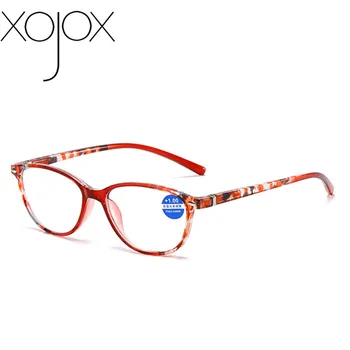 XojoX Vintage Briller til Læsning Anti-blåt Lys, Computer Kvinder Langsynethed Brillerne Mænd Udskrivning Oval Klar Forestilling Presbyopic