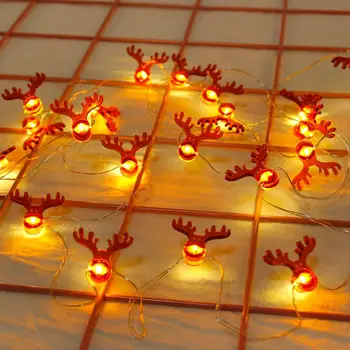 Fe Garland LED Bold String Lys Vandtæt til juletræ Bryllup Hjem Indendørs Dekoration batteridrevne