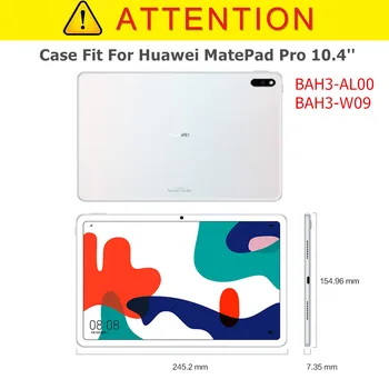 Flip etui Til Huawei MatePad 10,4 tommer BAH3-AL00 BAH3-W09 Magnet Funda Dække ultra-tynd Sag For Huawei Matepad Pro 10.4