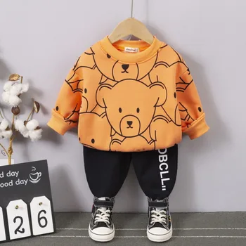 Ny Efterår Baby Fashion Tøj Kids Drenge Pige T-Shirt, Bukser, 2 stk/sæt Foråret Børn Spædbarn Tøj Barn Casual Sportstøj