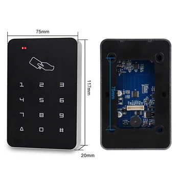 Standalone 125KHz adgangskontrol med Tastatur RFID-Tastatur Vandtæt Cover Controller 10stk Fjernbetjeninger til Dør adgangskontrol System