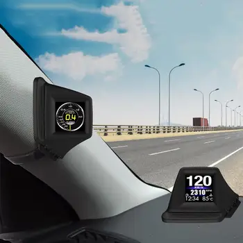 OBD-GPS, Dual System Hud Display Bil Head-up Display Digital GPS Speedometer Kilometertæller høj hastighed Alarm Bil Hastighed Projektor