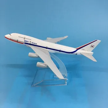 JASON TUTU 16cm Fly modelfly Model Korea No. 1 Boeing 747 Fly Model Trykstøbt Metal 1:400 Fly Fly Toy Gave