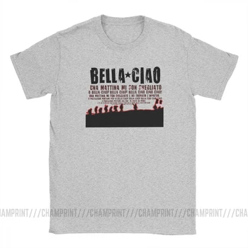 Mænd er T-Shirts, Oh Bella Ciao Vintage Kort Ærme Penge Heist La Sag De Papel Tees Crewneck-Toppe Bomuld Hus af Papir, T-Shirt