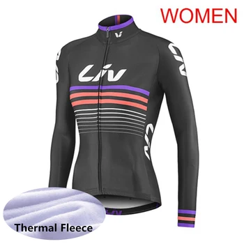 2020 trøje kvinder vinteren termisk fleece cykel-shirt med lange ærmer varmere road cykel tøj racing Toppe sport uniform