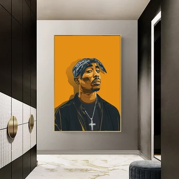 Tupac Moderne Kunst Plakater og Prints Portræt Cuadros Lærred Malerier Væg Kunst til stuen Hjem Indretning (Ingen Ramme)