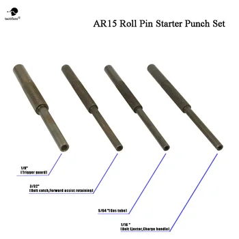 Ultimative Bøssemager Roll Pin-Startere Arme Punch Sæt AR15 M4 M16 Riffel 4stk Armorer Stål Hær Jagt Paintball Tilbehør