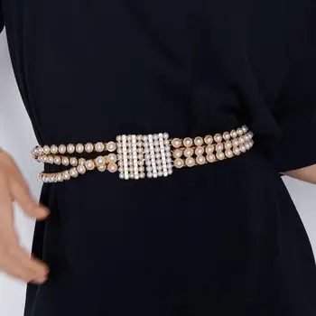 Bedste Dame Boheme-ZA Mave Kæde Til Kvinder Bryllup Simuleret Perler, Håndlavet Søde Pige Gave Bælte Tilbehør Krop Smykker Party