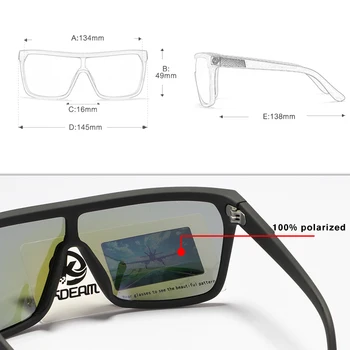2020 Hot Salg Overdimensionerede Sports Solbriller Et Stykke Polariseret Kørsel Nuancer KDEAM Mænd, Kvinder Mode solbriller Med Box