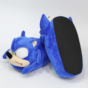 28 cm lyd hastighed boom plys hjem tøfler fashion vinter indendørs blå sko tegnefilm Sonic the Hedgehog voksen bløde dukke i gave