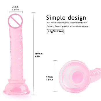 Realistisk Dildo sex legetøj til kvinder, G-spot Massager Vibrator-Crystal Dildo Stærk sugekop Kunstig Penis-Anal Butt Plug toy