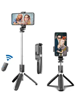 SHZONS Stativ Selfie Stick Bluetooth-Stativ Håndholdte Bærbare Selfie Artefakt, der Understøtter Bluetooth-5.0 Og Derover