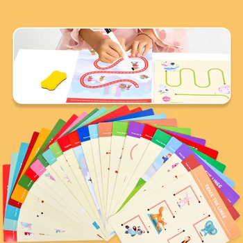 Børns Pen Kontrol Uddannelse Kort, Farve Sort og Hvid Kort, Tidlig Uddannelse Koncentration og Fine Bevægelser Undervisning Legetøj