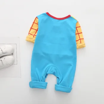 Spædbarn Baby Tegnefilm Tøj Med Lange Ærmer Ét Stykke Legedragter Efteråret Buksedragt Toddler Drenge Piger Lange Rompers