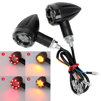 FORAUTO 1 Par Universal Motorcykel Blinklys blinklys Lys LED-Indikatorer lys Bremse Bageste Kører Lampe