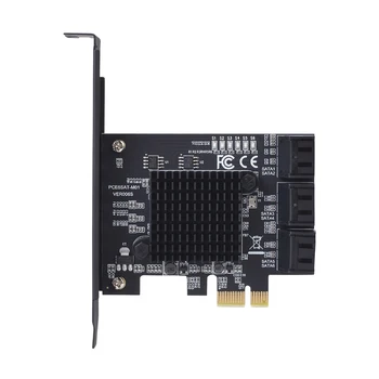 6/4-Port SATA III PCIe-Kort, PCIe-SATA III-Controller-Kort Til 6GB/s Intern Adapter Omformer PCI SATA 3.0-udvidelseskort Riser