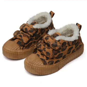Kids vinter varm sko piger kids støvler Drenge vinter Fritids-studerende Pels Sneakers Størrelse 25-36