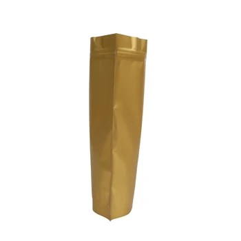 16x22cm(6.25x8.75in) 100pcs Guld Mylar Folie Heat Sealing Lynlås Top Pakning Stå Op Oplagring, Pakning af Taske Med Lynlås