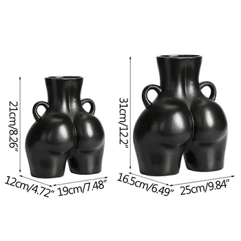 Kunstneriske Kvindelige Menneskelige Krop Luksus Keramik Vase Simpelt Håndværk, Boligindretning Tilbehør Desktop Ornament Blomst Arrangement