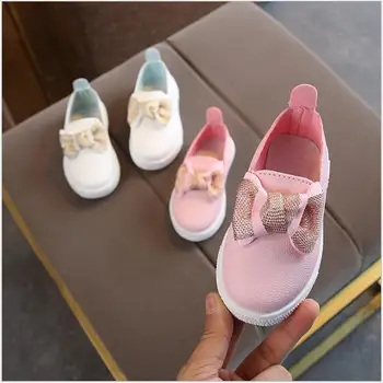 Piger casual sko til børn Pink Dejlige Bowtie prinsesse sko baby børns ærter enkelt sko til børn sko