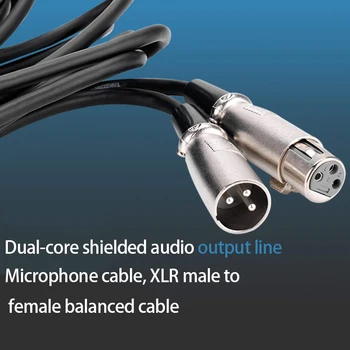 NOSYA PVC Kobber 3m Afskærmet XLR han til XLR hun Mic Mikrofon Audio Connector Extension Kabel Ledning