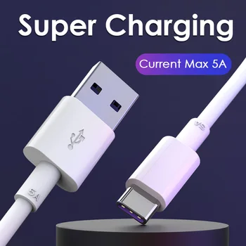 LINGCHEN 5A USB Type C Kabel til Huawei P40 Pro Mate 30 P30 Pro 40W Supercharge Hurtig Opladning af USB-C Oplader Kabel til Xiaomi 9 8