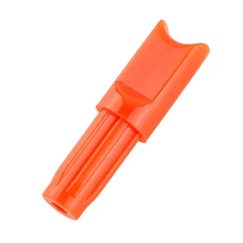 50/100pcs Orange/Sort Halv-moon Plast Bolte Kærve til 7,5 Tommer 15Inch Armbrøst Pile til Aksel OD 7,6 mm til Jagt Bueskydning