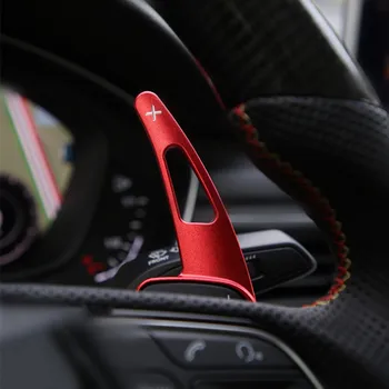 Rattet Paddle Shift Silver Black Red Shifter Udvidelse Dekoration Trim Til Audi A8 S5 SQ5 R8 Q7 TT og TTS A4 A5 A3 S3