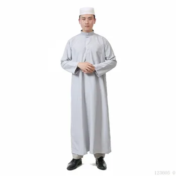 Arabisk Abaya Islamisk Tøj Mænd Jubba Thobe Klæder Muslimske Kjole Saudi-Arabien Galabia Ropa Hombre Qamis Homme Cosplay Kostumer