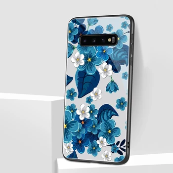 Flower Fashion Glas Tilfældet for Samsung Galaxy A51 S20 A50 A71 A70 S10 S9 S8 A31 A41 S10e A30 A20 Note 20 10 9 8 Lite Plus Ultra