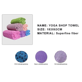 183 * 63cm Non-Slip Yoga Måtte Dække Håndklæde Anti Skid Microfiber Yoga Shop Håndklæder Pilates Tæpper Trænings-og Yoga-Måtter Indendørs fitness