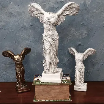 Europa-Sejr Gudinde Tal Abstrakt Skulptur Harpiks Håndværk Hjem Dekoration Retro Gudinde Statuer Model Room Dekoration