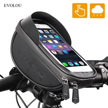 Vandtæt MTB cykel Cykel Telefon Taske Foran Rammen Top Cykelstyr Taske til iphone 12 Samsung Mobile Touch-Screen Phone Holder