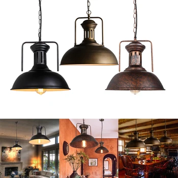 Vintage Loft Vedhæng Lys Industrielle Lamper, Retro Hængende Lampe Armatur Suspension Køkken Stue Soveværelse Hjem Dekoration
