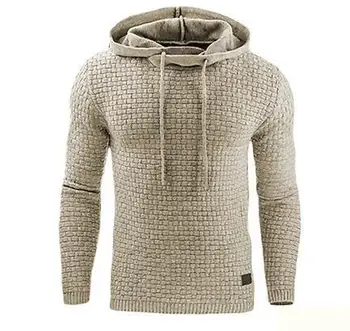 Sweater Mænd Efterår og Vinter Strikket Mænds Sweater Casual Hooded Pullover Mænds Bomuld Sweatercoat Trække Homme Plus Størrelse