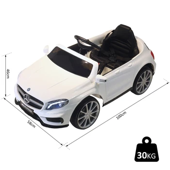 HOMCOM elektrisk bil for børn 3-8 Anos Biler gåder barn Mercedes Benz GLA med remote jeg Sende MP3 USB